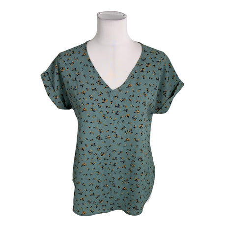 Unisex Pink Rose - Short-sleeved blouse, size 36 - Turquoise ()