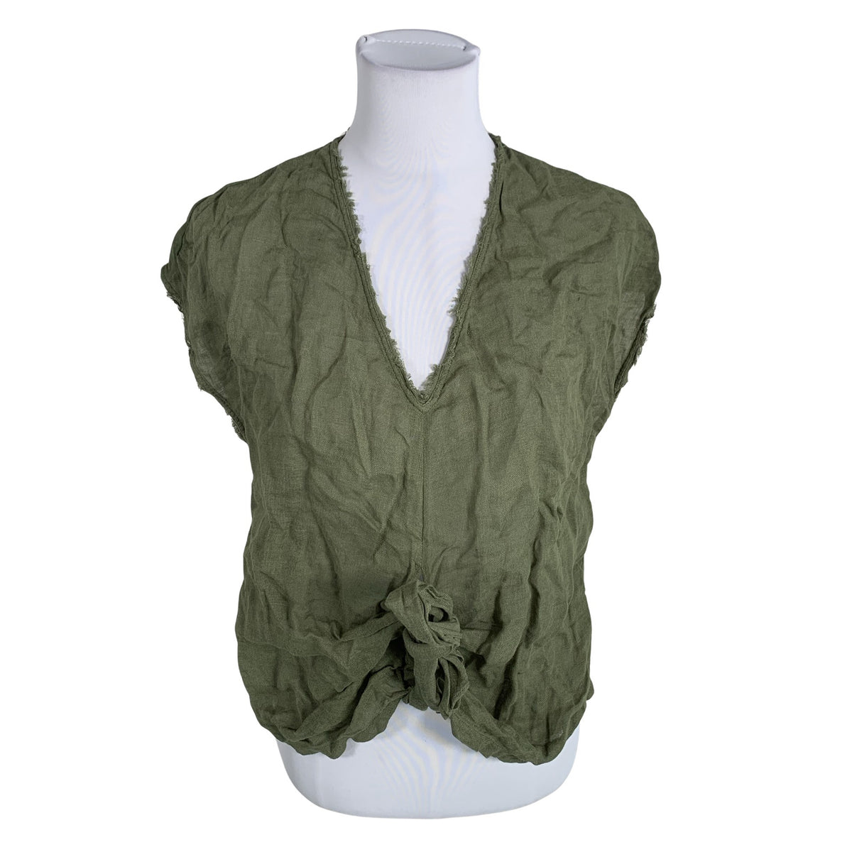 Unisex Massimo Dutti - Short-sleeved blouse, size 38 - Green (1)