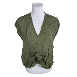 Unisex Massimo Dutti - Short-sleeved blouse, size 38 - Green (1)