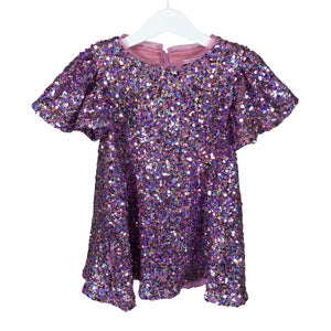Unisex Next - Party dress, size 92 - 98 - Violet (1)