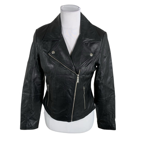 Unisex Trendzone - Leather jacket, size 36 - Black ()