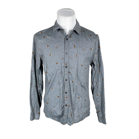 Unisex House Brand - Collared shirt, size L - Gray ()