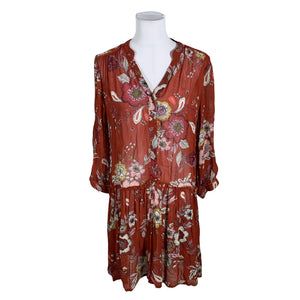 Unisex Part two - Schiffon dress, size 38 - Wine red (1)