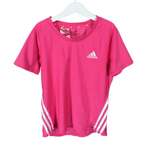 Unisex Adidas - Sports shirt, short sleeve, size 146 - 152 - Pink (1)