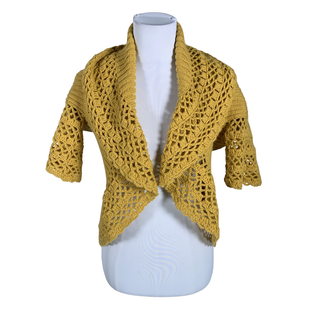 Unisex Handmade - Knit bolero jacket, size 38 - Yellow (1)