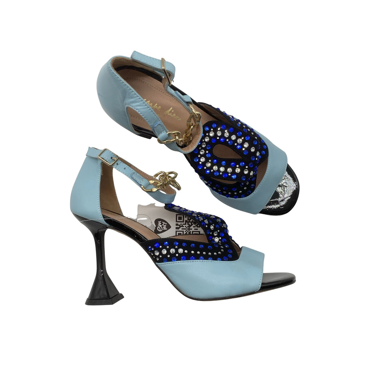 Unisex Carpe diem - Evening high heels, size 40 - Light blue (1)