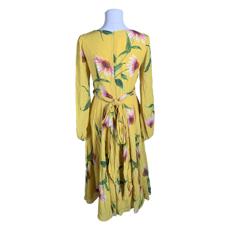 Unisex Hobbs - Schiffon dress, size 36 - Yellow (2)