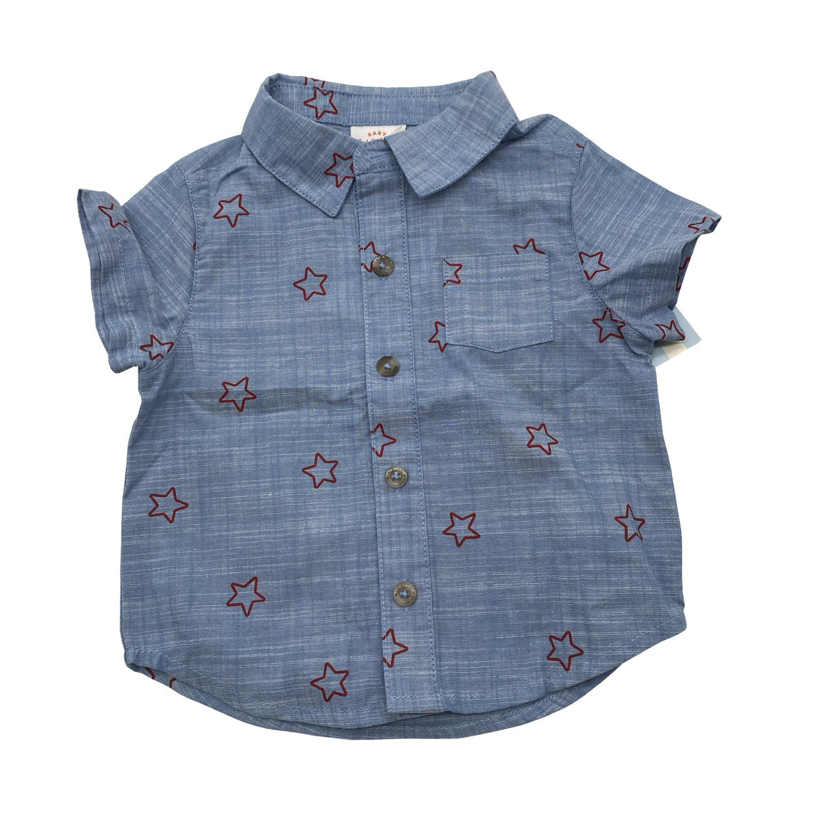 Unisex Cat & Jack - Collared shirt, size 68 - 74 - Blue (1)