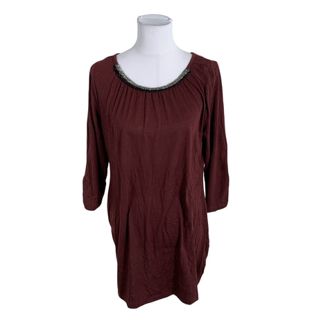 Unisex Free Quent - Tricot dress, size 40 - Wine red ()