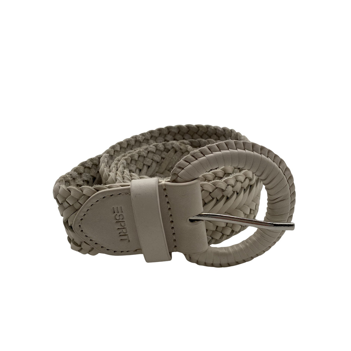 Unisex Esprit - Leather belt, size Ei kokoa - White (1)