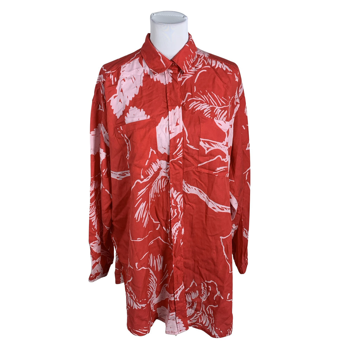Unisex Makia - Schiffon dress, size 40 - Red (1)