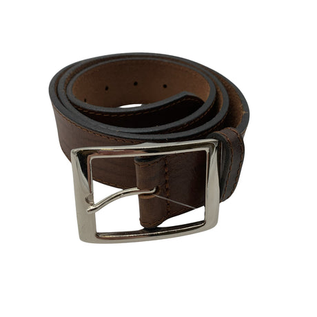 Unisex M Style - Leather belt, size Ei kokoa - Brown ()