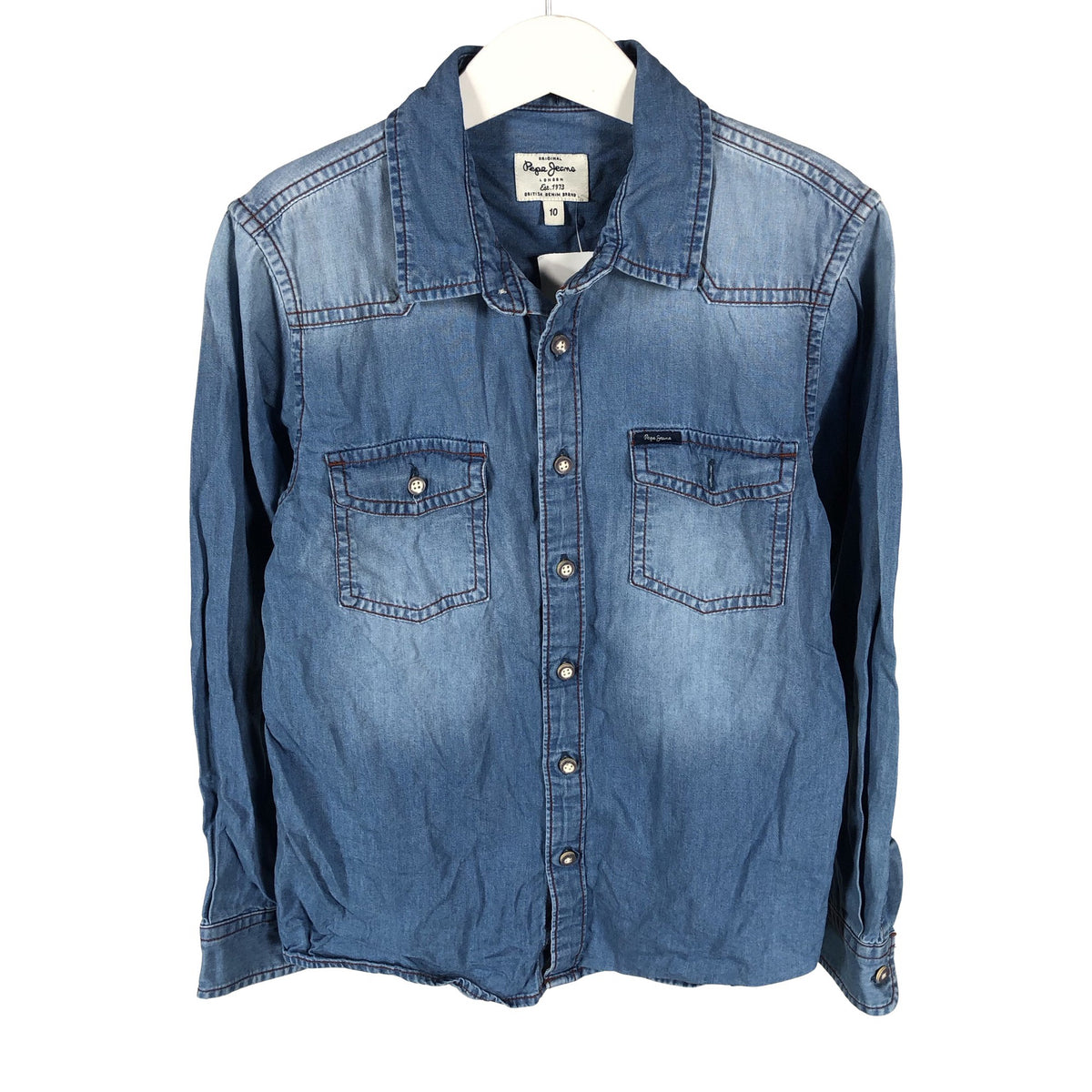 Unisex Pepe Jeans - Denim shirt, size 134 - 140 - Blue (1)