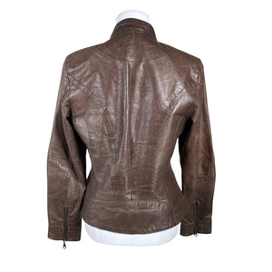 Unisex Green House - Leather jacket, size 40 - Brown (3)