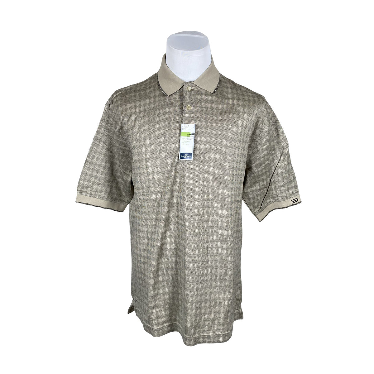 Unisex Dockers - Sports shirt, short sleeve, size M - Beige (1)
