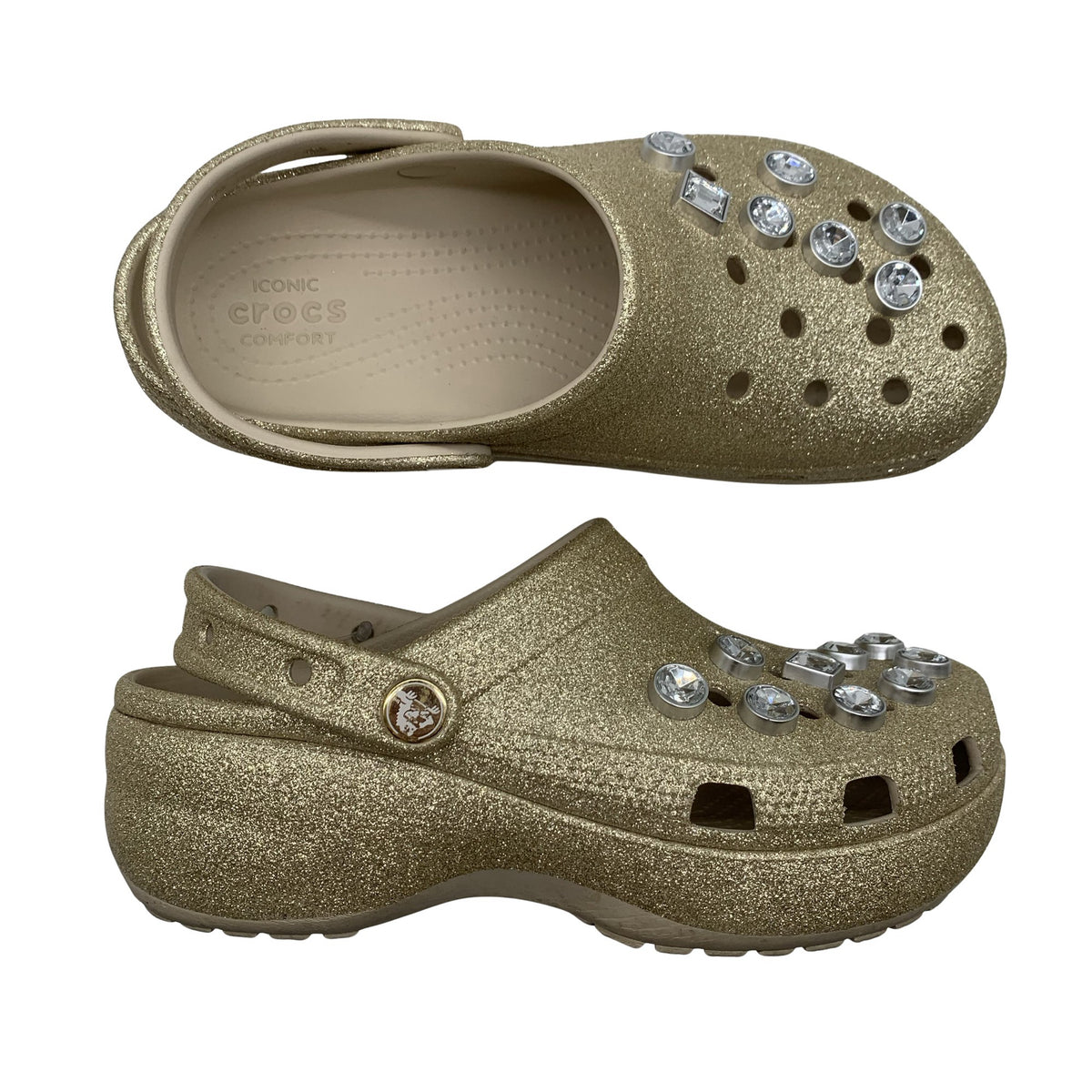Unisex Crocs - Slip-on shoes, size 37 - Gold (1)