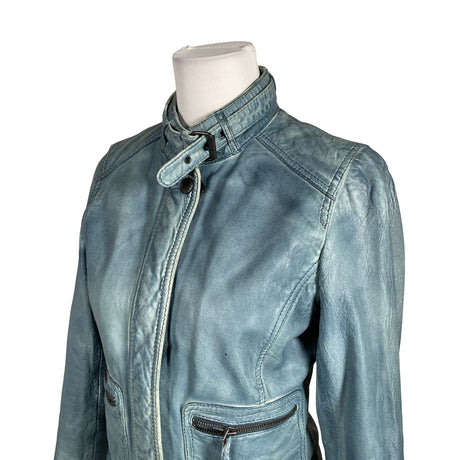 Unisex Marc O'Polo - Leather jacket, size 34 - Turquoise (2)