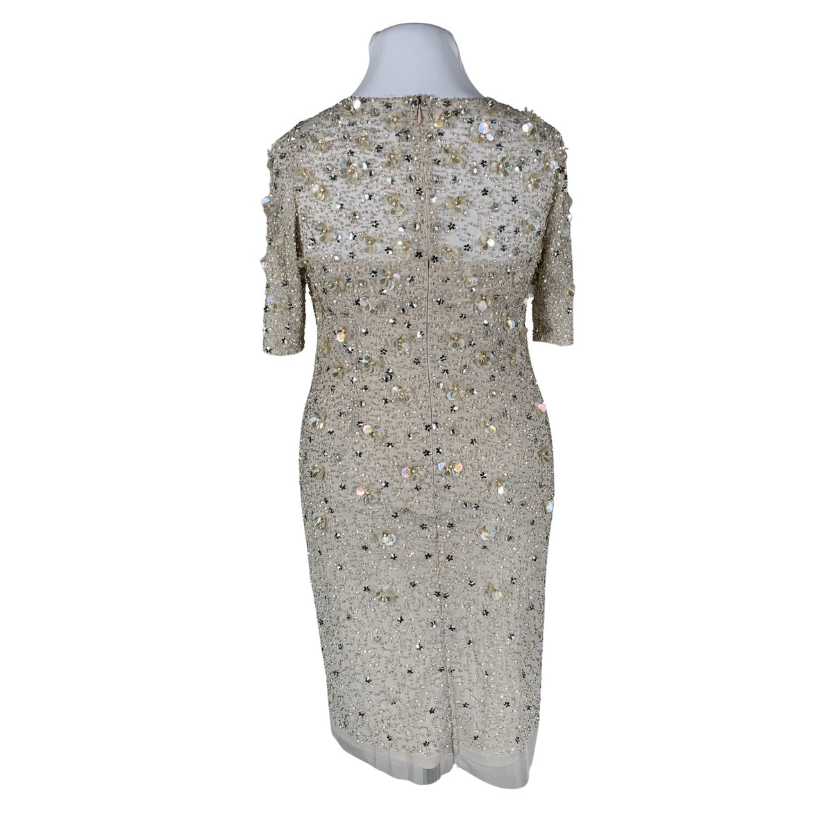 Unisex Adrianna Papell - Party dress, size 42 - Beige (2)