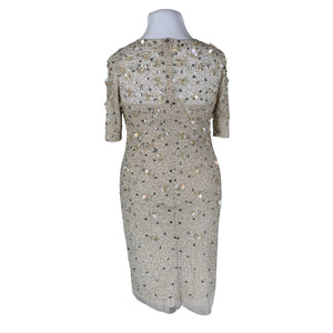 Unisex Adrianna Papell - Party dress, size 42 - Beige (2)