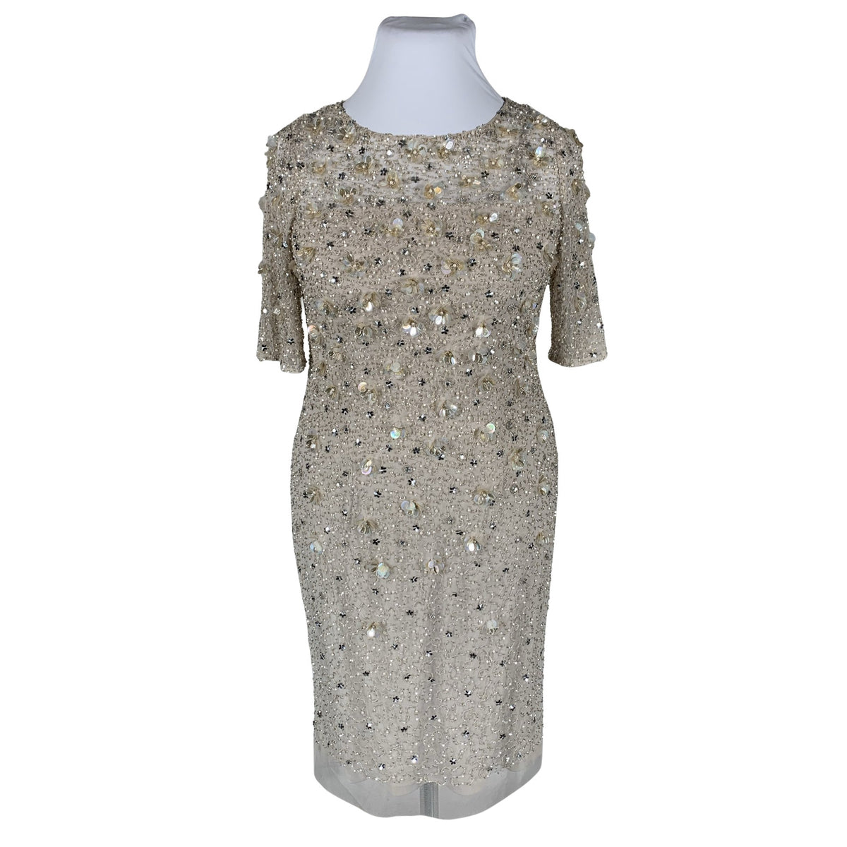 Unisex Adrianna Papell - Party dress, size 42 - Beige (1)