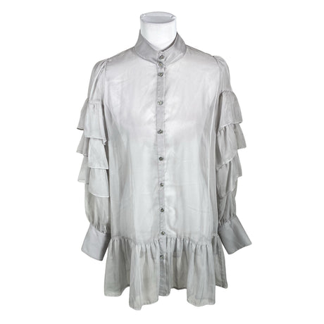 Unisex Bruuns Bazaar - Schiffon tunic, size 38 - Gray ()