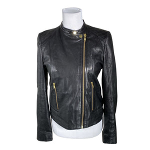 Unisex InWear - Leather jacket, size 36 - Black (1)