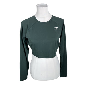Unisex Gymshark - Sports shirt, long sleeve, size 38 - Green (1)