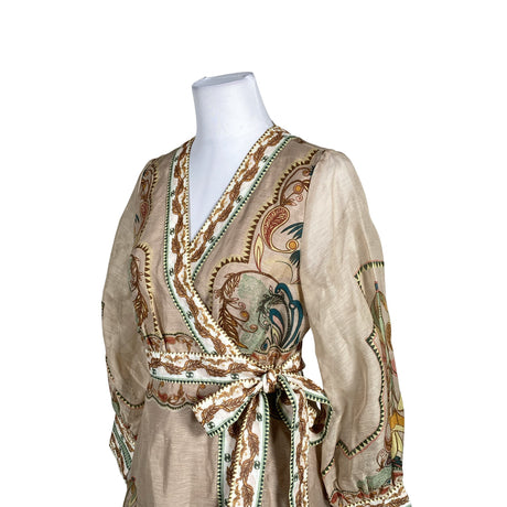 Unisex By Malina - Schiffon dress, size 38 - Beige (2)