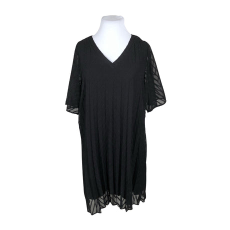 Unisex Zizzi - Schiffon dress, size 46 - Black ()