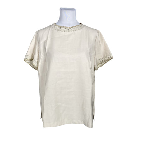 Unisex Click - Short-sleeved blouse, size 38 - Beige ()