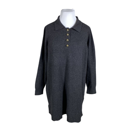 Unisex Zizzi - Knit tunic, size 46 - Gray ()