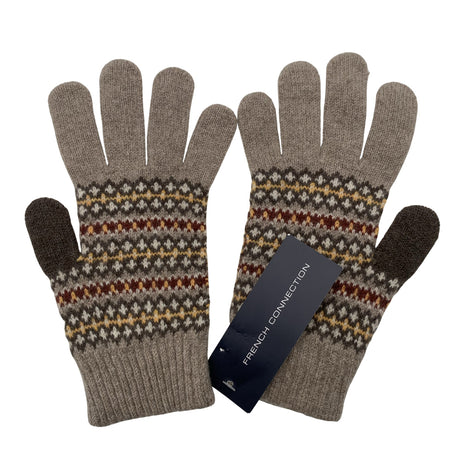 Unisex French Connection - Gloves, size Ei kokoa - Brown (2)