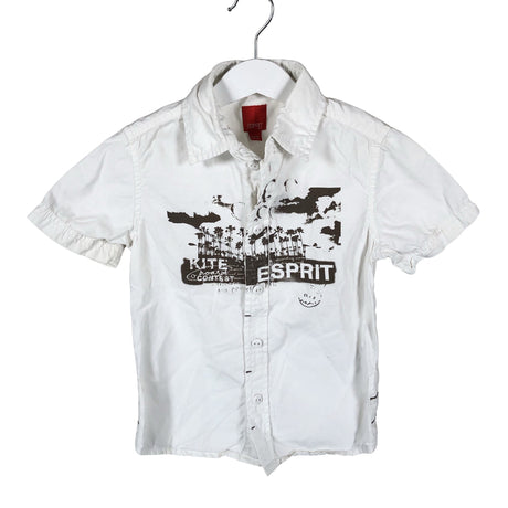 Unisex Esprit - Collared shirt, size 104 - 110 - White ()
