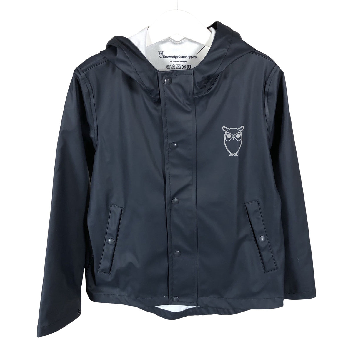 Unisex Knowledge Cotton Apparel - Rain jacket, size 122 - 128 - Blue (1)