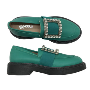 Unisex Vamsko - Loafers, size 38 - Green (1)