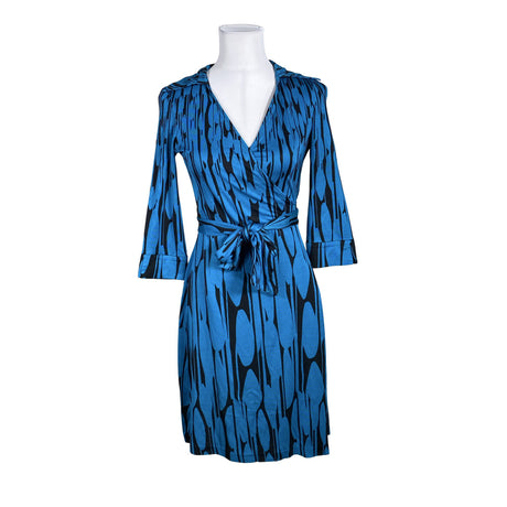 Unisex Diane von Furstenberg - Tricot dress, size 36 - Blue ()