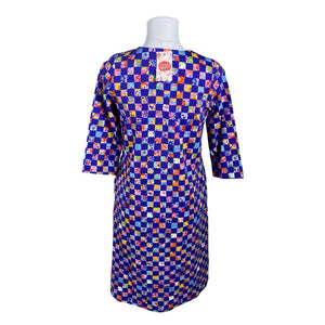 Unisex Virkkukoukkunen - Tricot dress, size 34 - Blue (2)