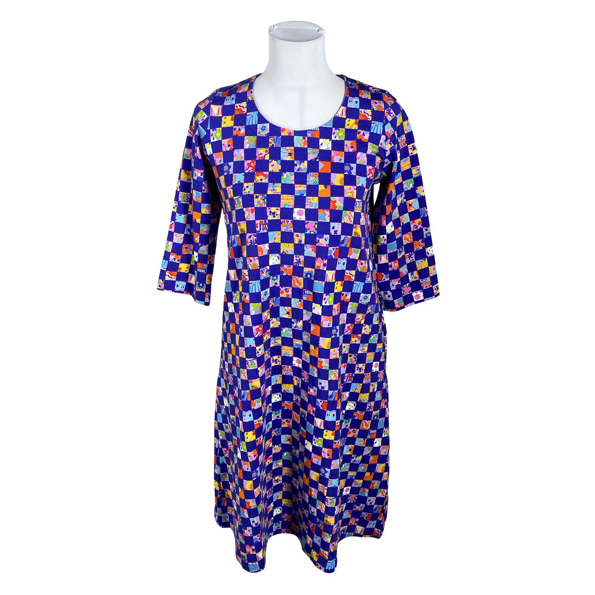 Unisex Virkkukoukkunen - Tricot dress, size 34 - Blue (1)