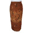 Unisex Jacqueline Riu - Fabric skirt, size 42 - Brown ()