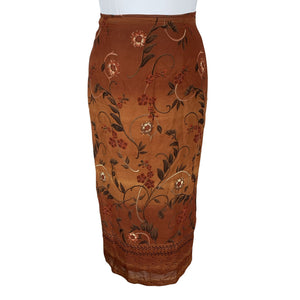 Unisex Jacqueline Riu - Fabric skirt, size 42 - Brown (1)