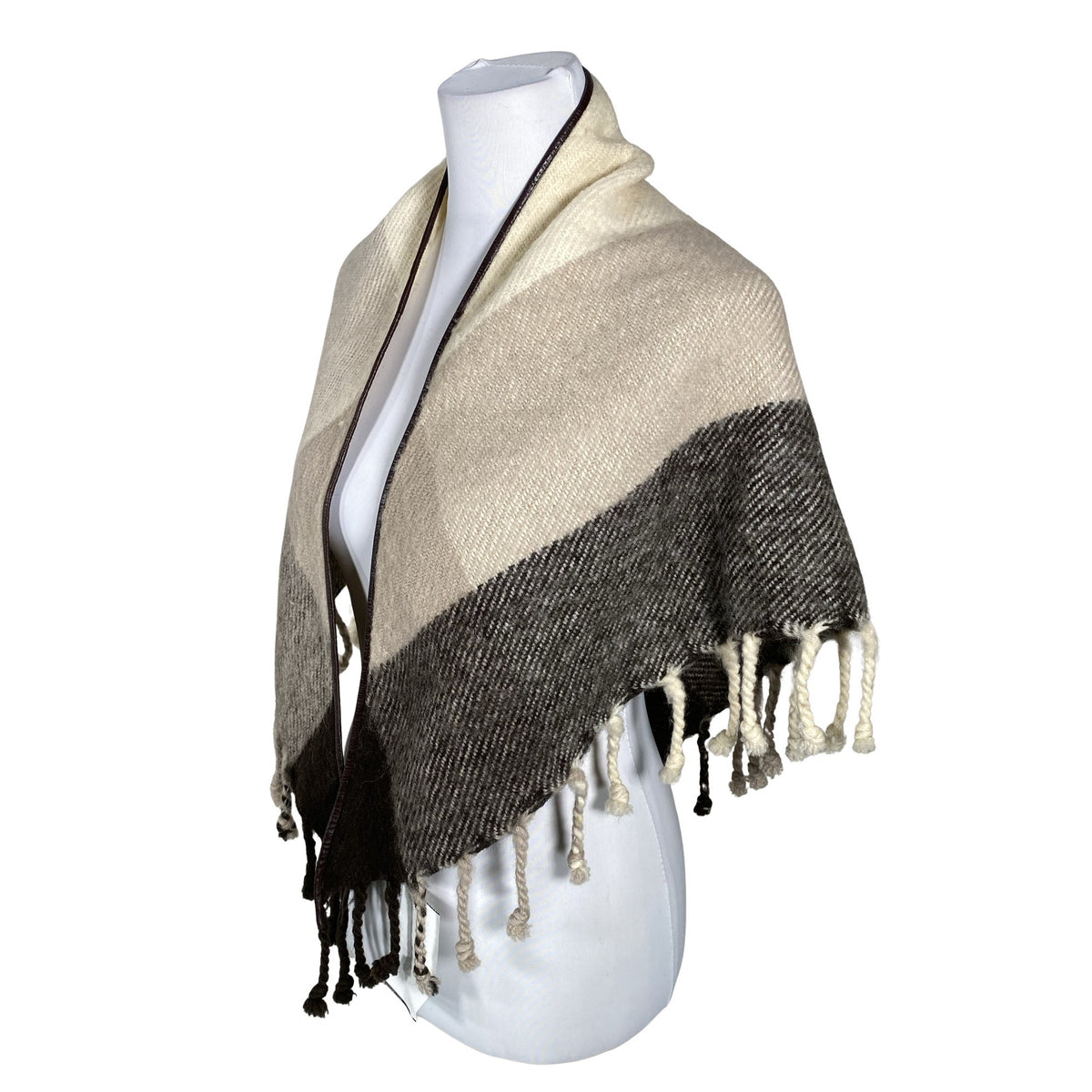 Unisex Lena Rewell - Shawl, size Midi - Beige (3)