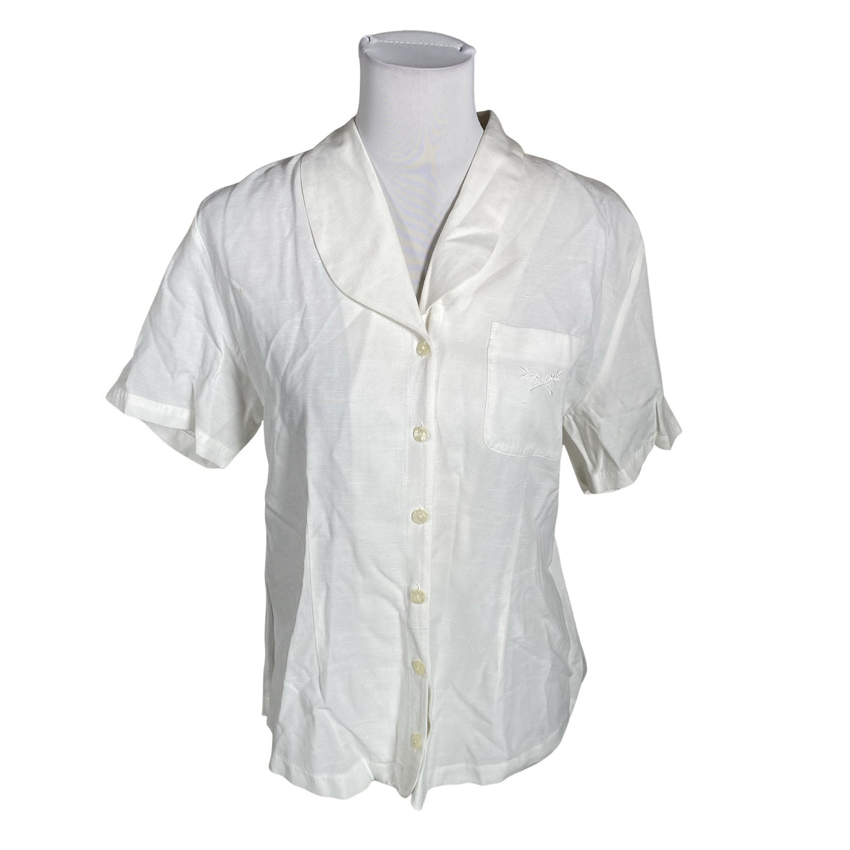 Unisex Elton - Short-sleeved blouse, size 40 - White (1)