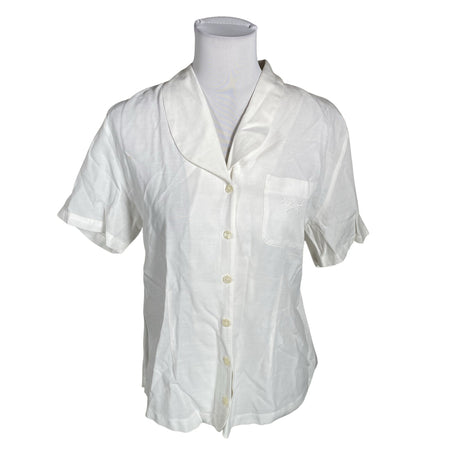 Unisex Elton - Short-sleeved blouse, size 40 - White ()
