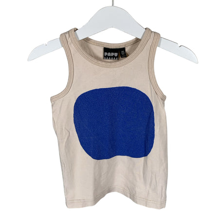Unisex POMPdeLUX - Tricot tank top, size 86 - 92 - Beige ()