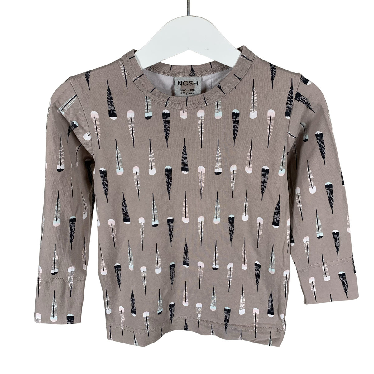 Unisex NOSH - Tricot shirt, size 86 - 92 - Brown (1)