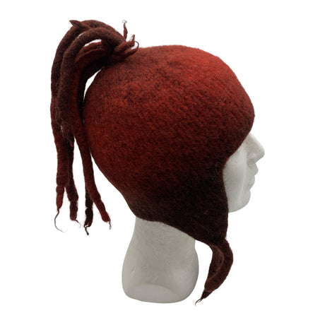 Unisex Handmade - Winter hat, size 58 - 60 cm - Red (2)