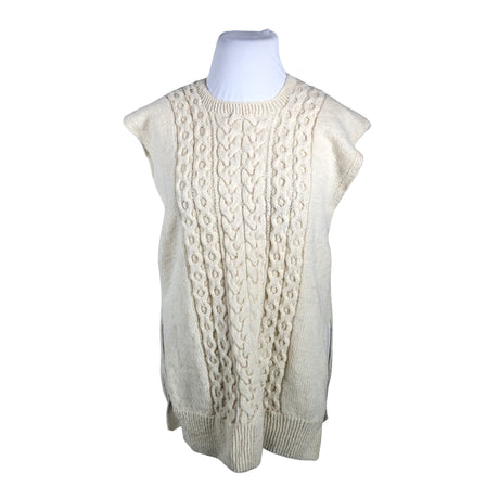 Unisex Handmade - Knit vest, size 42 - Natural white ()