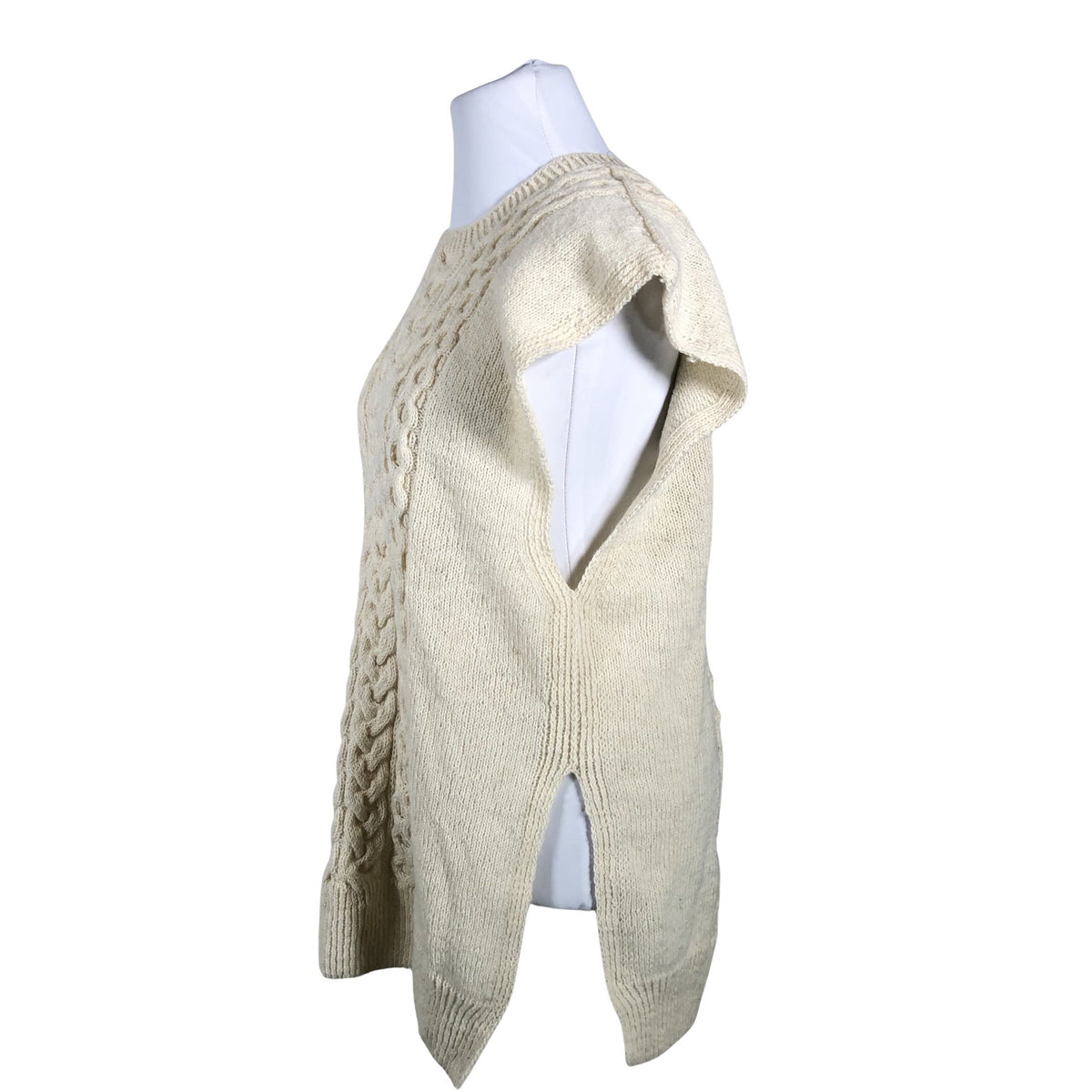Unisex Handmade - Knit vest, size 42 - Natural white (2)