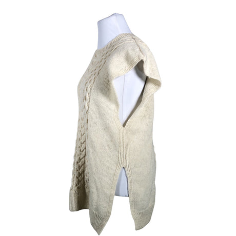 Unisex Handmade - Knit vest, size 42 - Natural white (2)