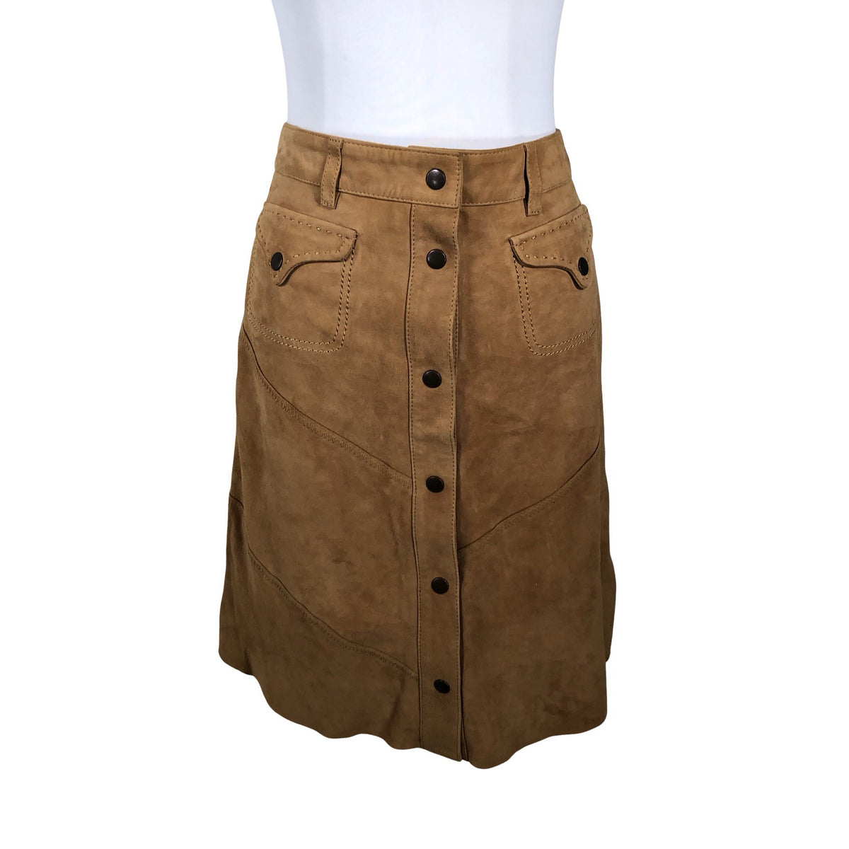 Unisex Esprit - Leather skirt, size 40 - Brown (1)